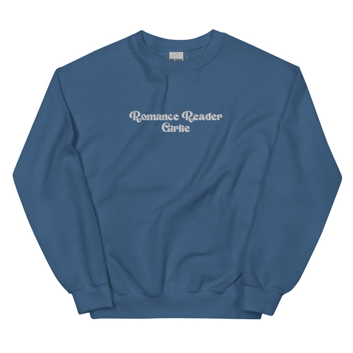 Romance Reader Girlie Embroidered Sweatshirt