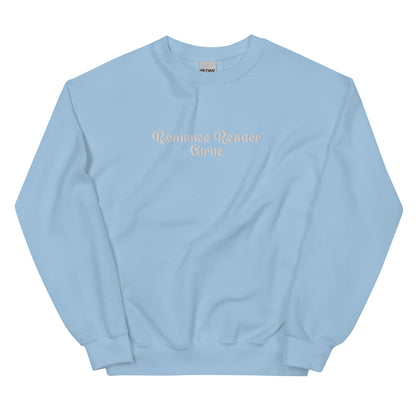 Romance Reader Girlie Embroidered Sweatshirt