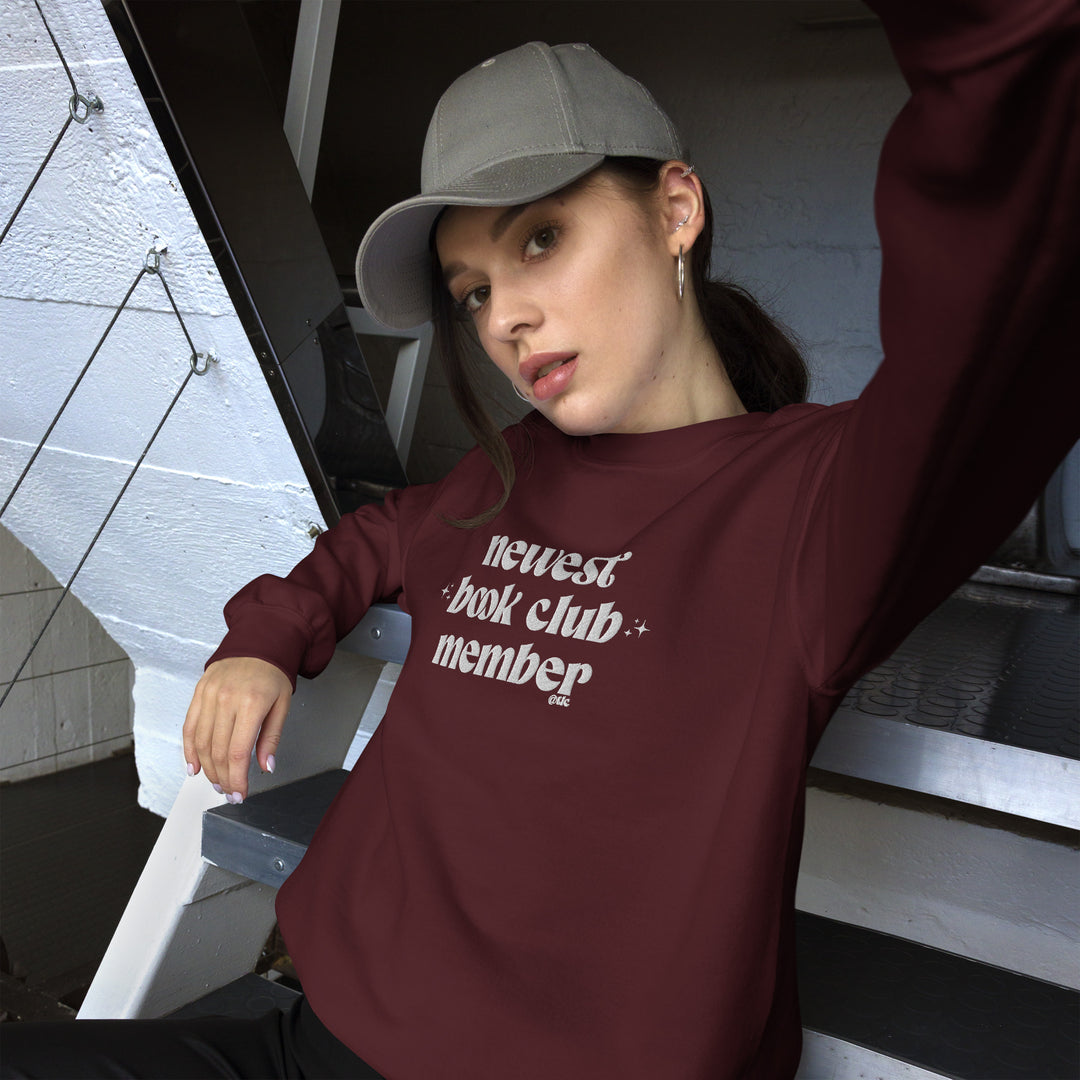 Book Club Embroidered Crewneck