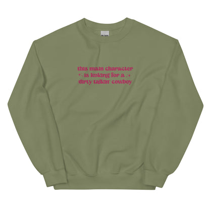 Dirty Talking Cowboy Embroidered Sweatshirt