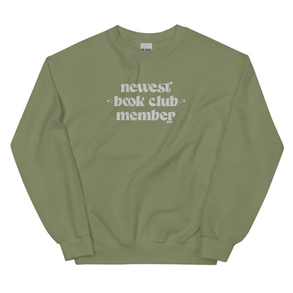 Book Club Embroidered Crewneck