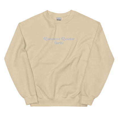 Romance Reader Girlie Embroidered Sweatshirt